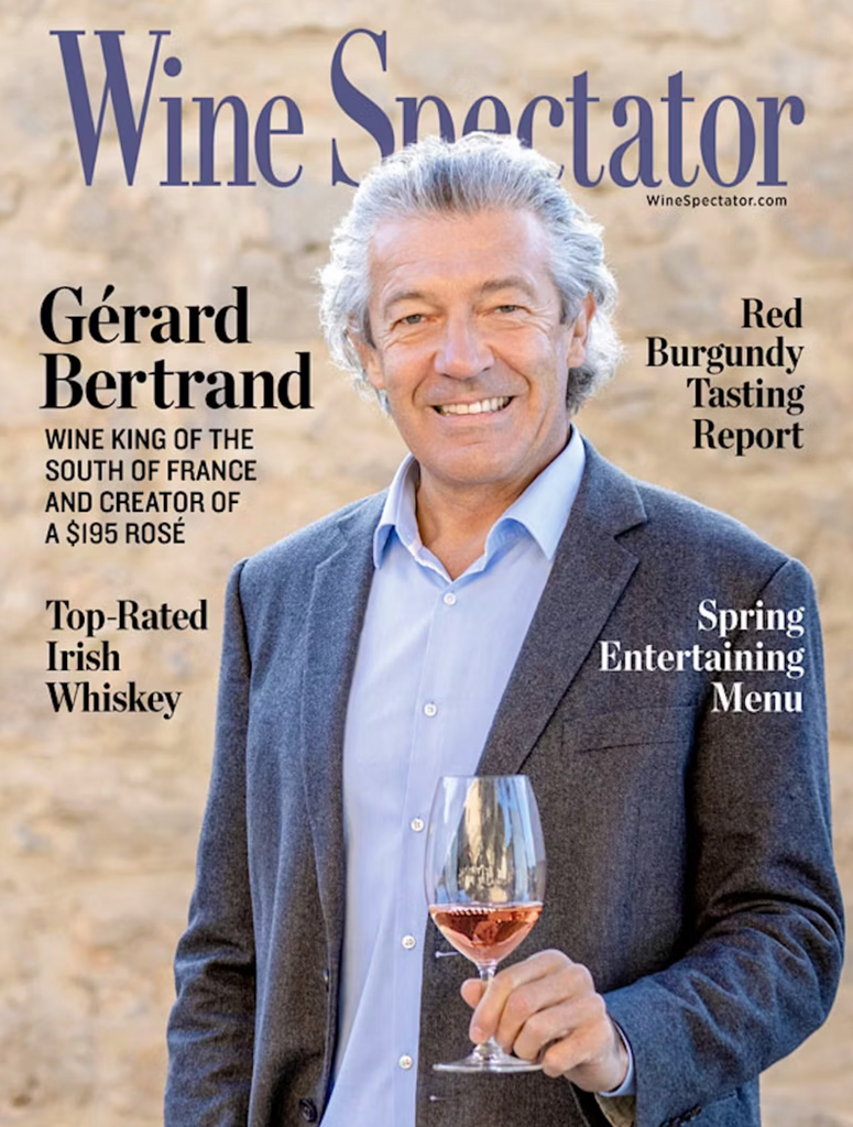 Gérard Bertrand on the cover of Wine Spectator magazine