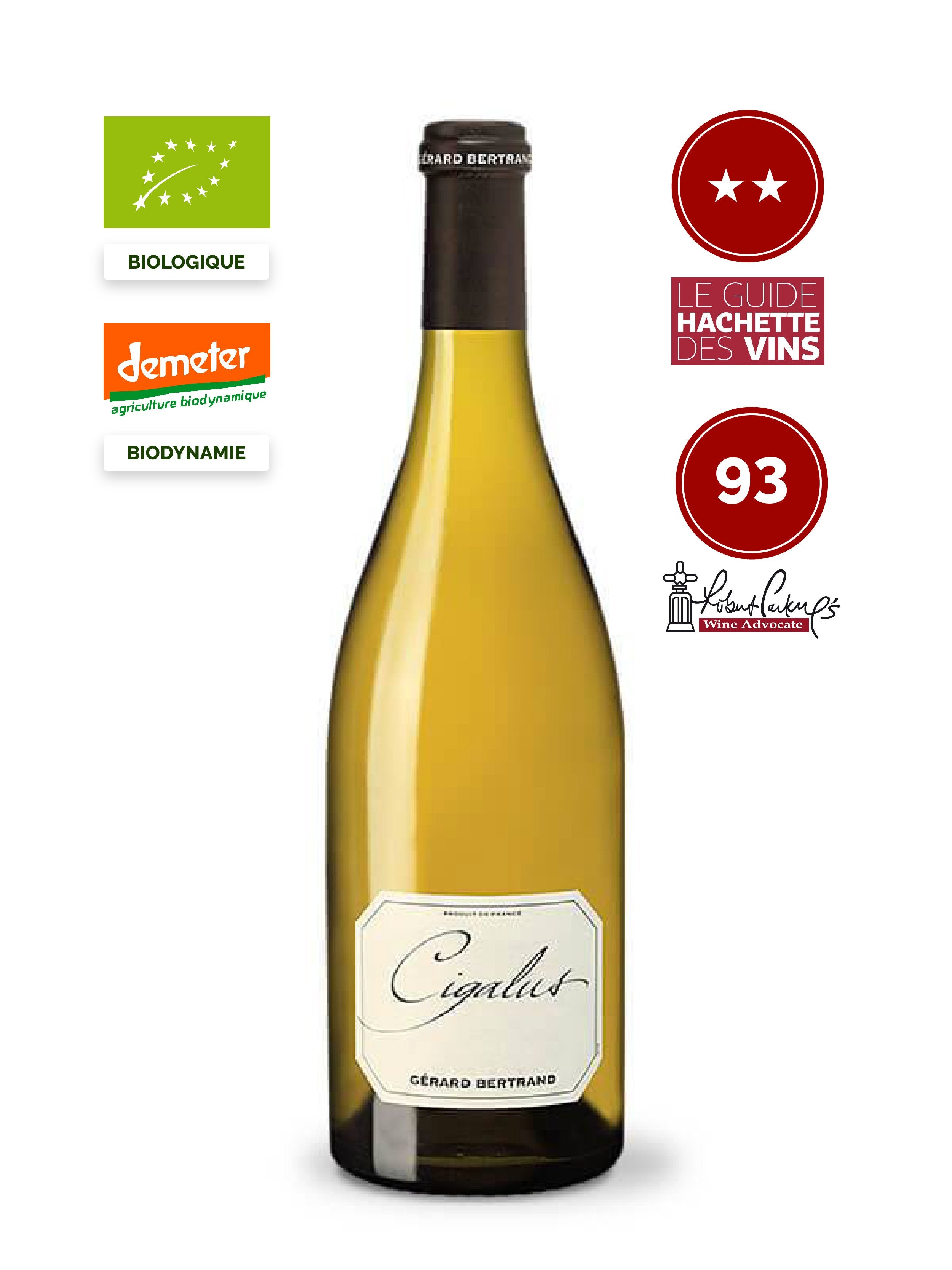 Cigalus - organic and biodynamic white wine Gérard Bertrand